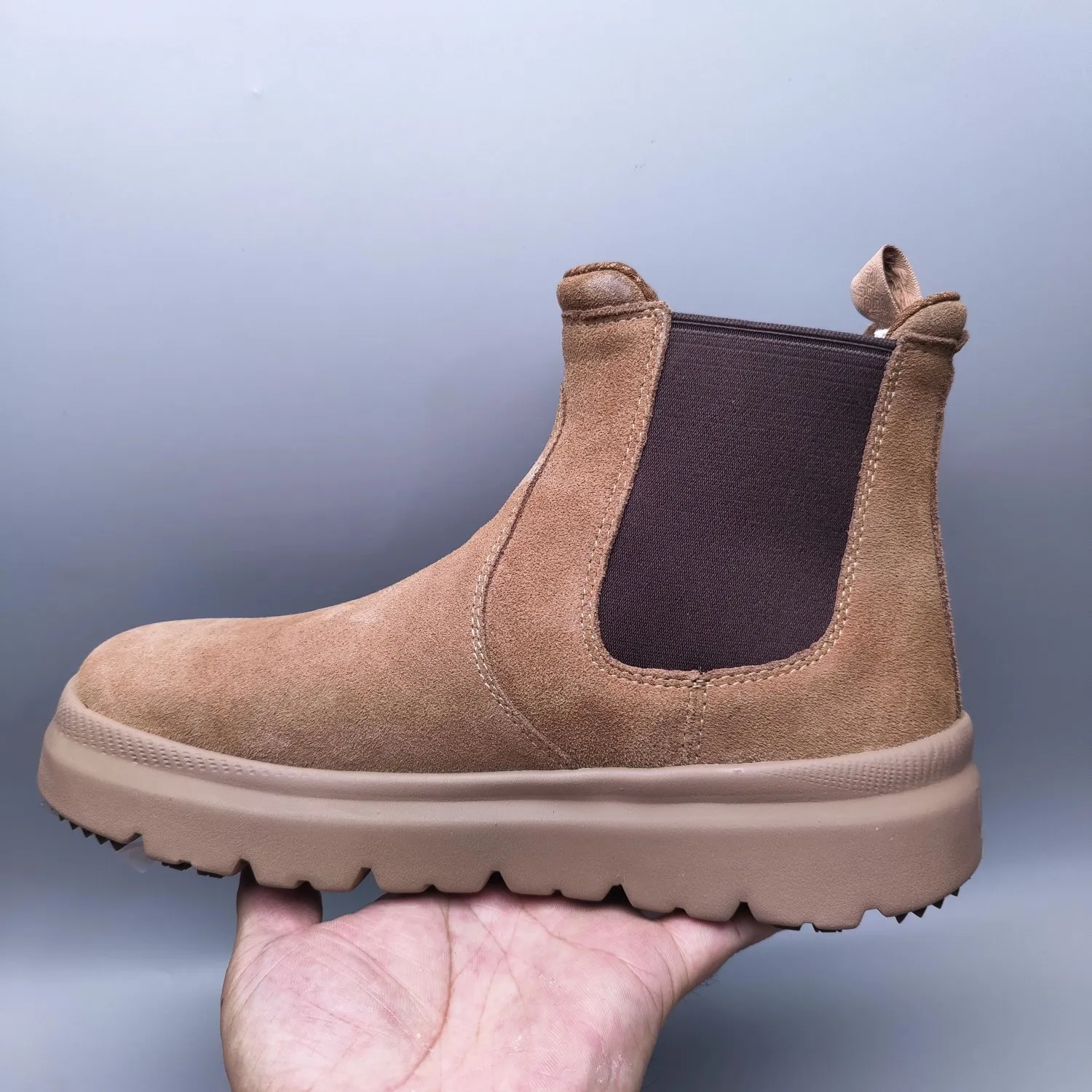💰600 UGG sheepskin all-in-one snow boots 2050 casual mid-calf boots men's boots color: maroon black chocolate size: 39-45